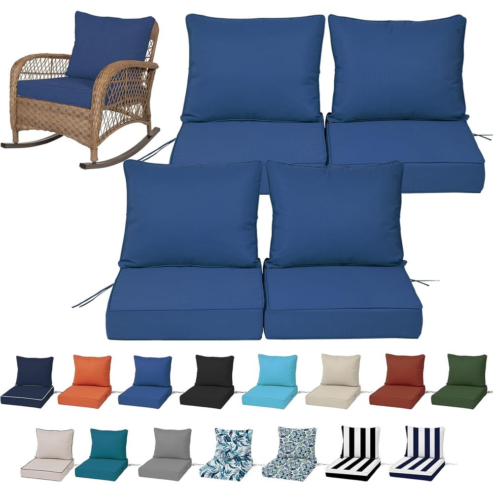 Outdoor Furniture - 24x24 야외용 딥 시트 쿠션 4개
