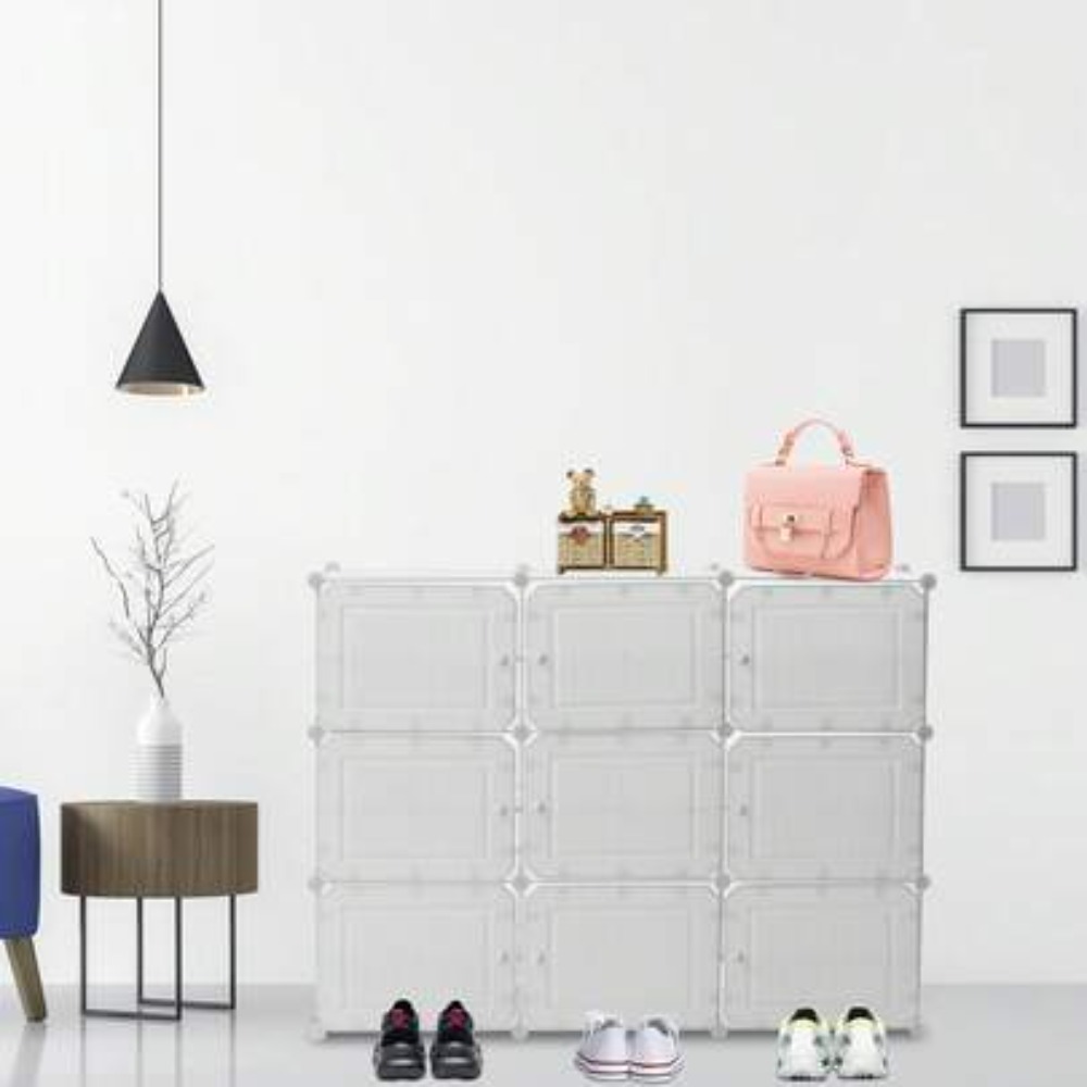 Shoe Rack Cabinet Narrow Entryway - 36켤레 신발 정리대, 9도어 신발장, 현관,