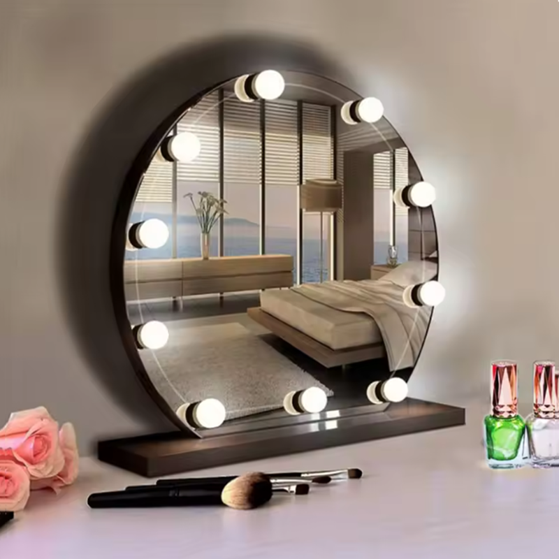 Dressing Table Vanity With Lighted Mirror - 할리우드 메이크업 화장대 조명 탈부착 가능