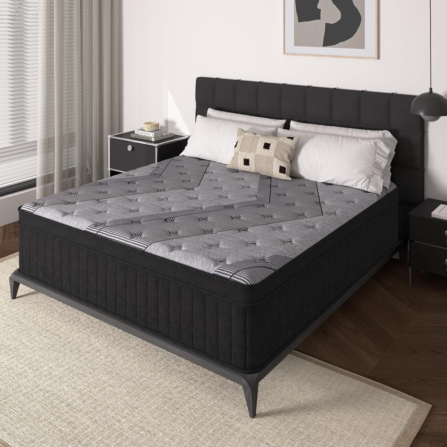 Memory Foam Mattress In A Box Queen - 퀸 사이즈 매트리스, 12인치 하이브리드 매트리스