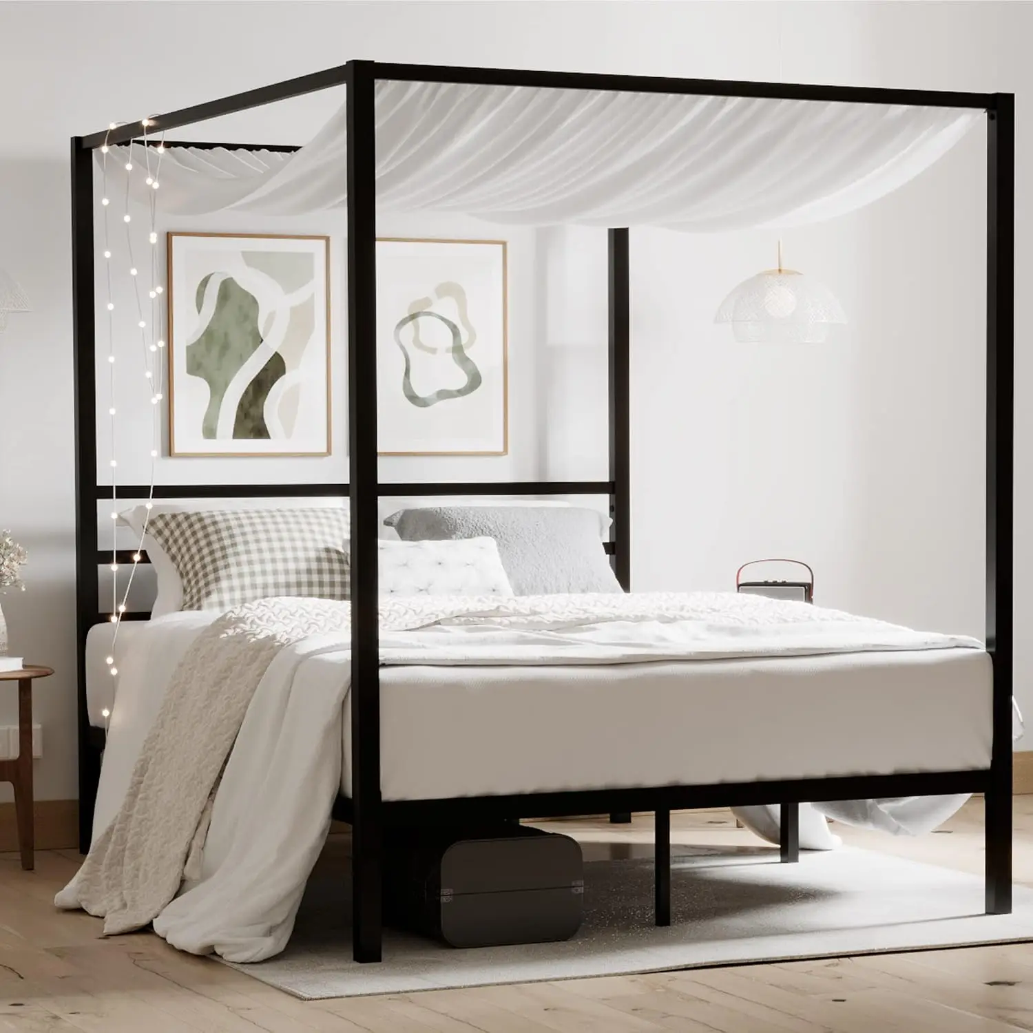 Canopy Bed Frame Metal Queen - 퀸 사이즈 금속 캐노피 침대 프레임,