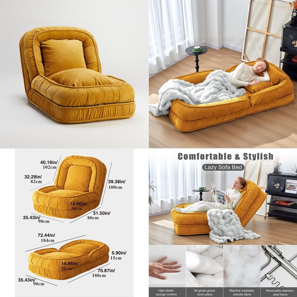 Sofas - 접이식 게으름뱅이 소파 침대 바닥 의자,