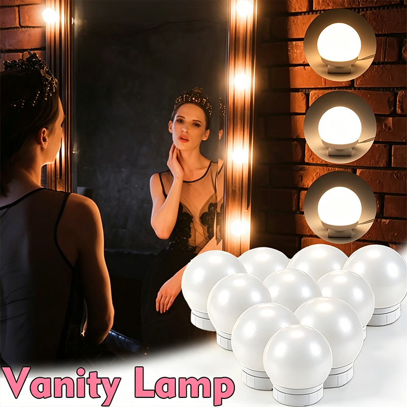 Dressing Table Vanity With Lighted Mirror - 10개 LED 화장대 조명 전구 키트,