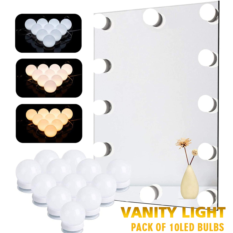 Dressing Table Vanity With Lighted Mirror - LED 메이크업 거울 전구 USB 충전