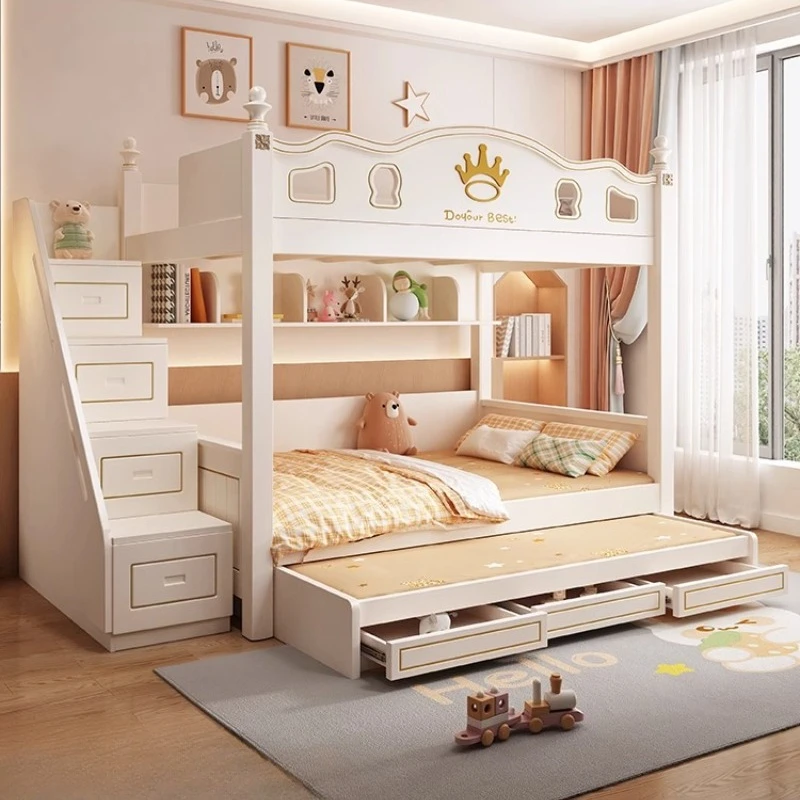 King Size Bed Frame With Storage Drawers - 북유럽 럭셔리 모던 침실 가구 3단