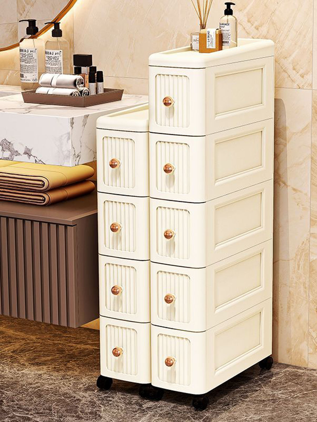 Tables - 15CM 폭의 간격이 있는 수납장 –