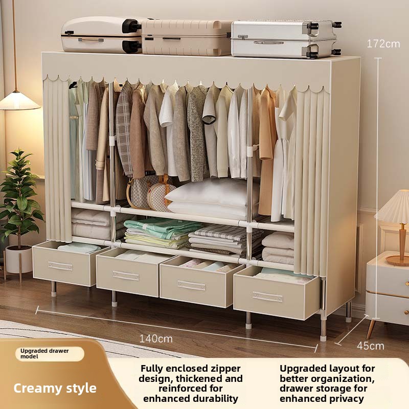 Wardrobe Closet Portable Fabric Cover - 커버가 있는 휴대용 옷장, 접이식 커버형