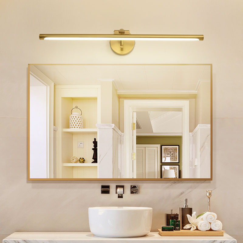 Dressing Table Vanity With Lighted Mirror - 전체 구리 소재 욕실 화장대 거울