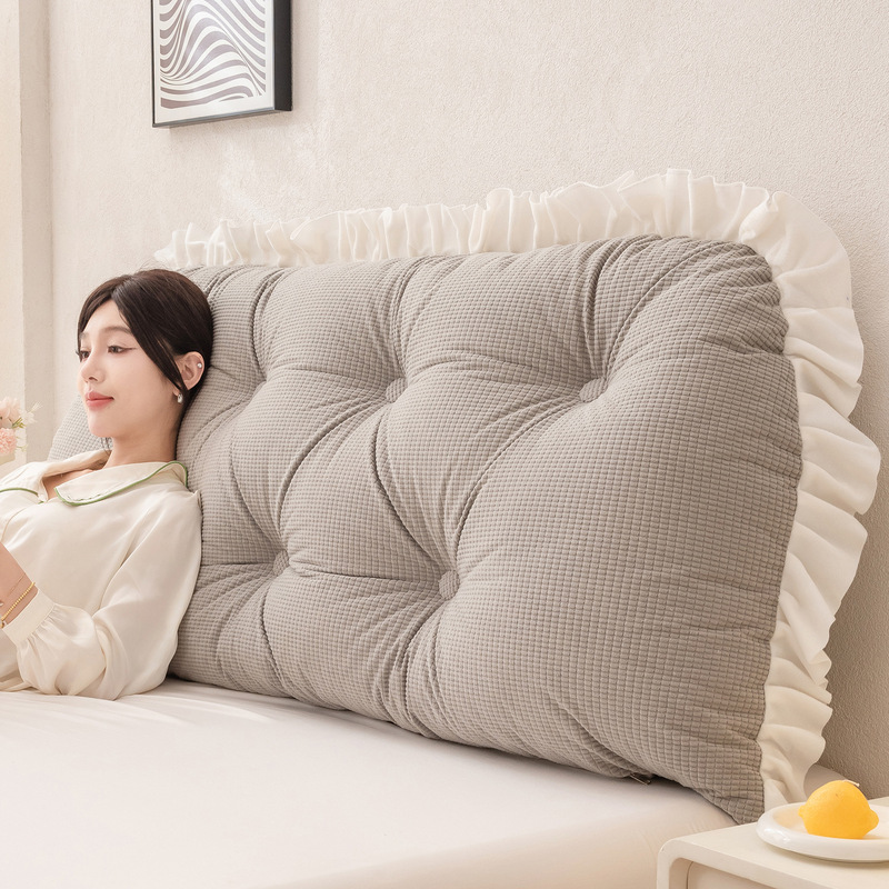 Headboard Cushion Backrest Tatami - 프릴 장식 헤드보드 베개 요추 지지대