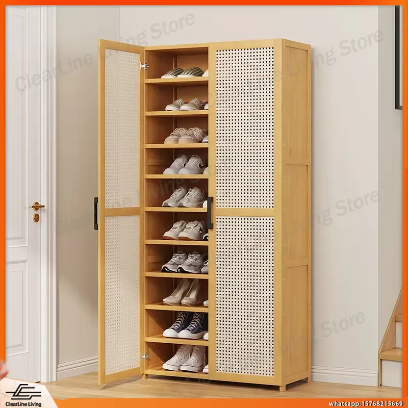 Shoe Rack Cabinet Narrow Entryway - 현대식 다층 신발장 가정용 대용량 공간절약형