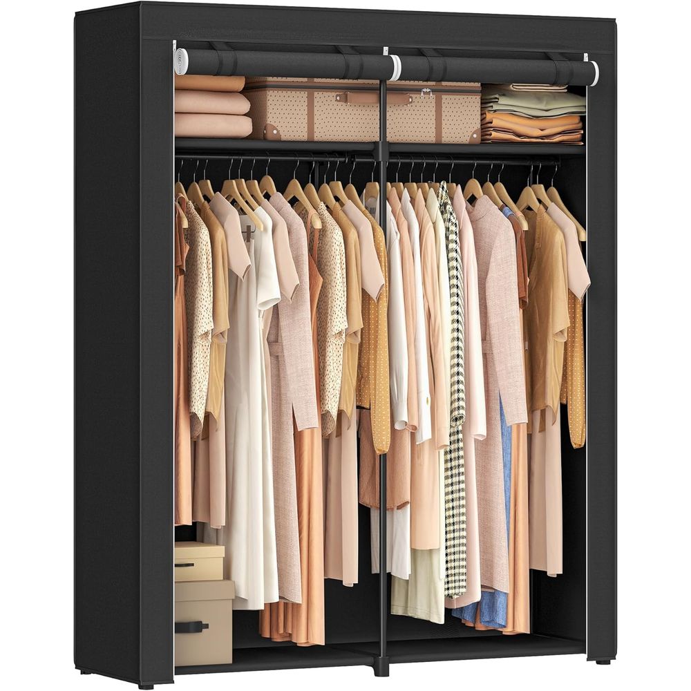 Wardrobe Closet Portable Fabric Cover - 옷장, 이동식 옷장, 부직포 커버가 있는