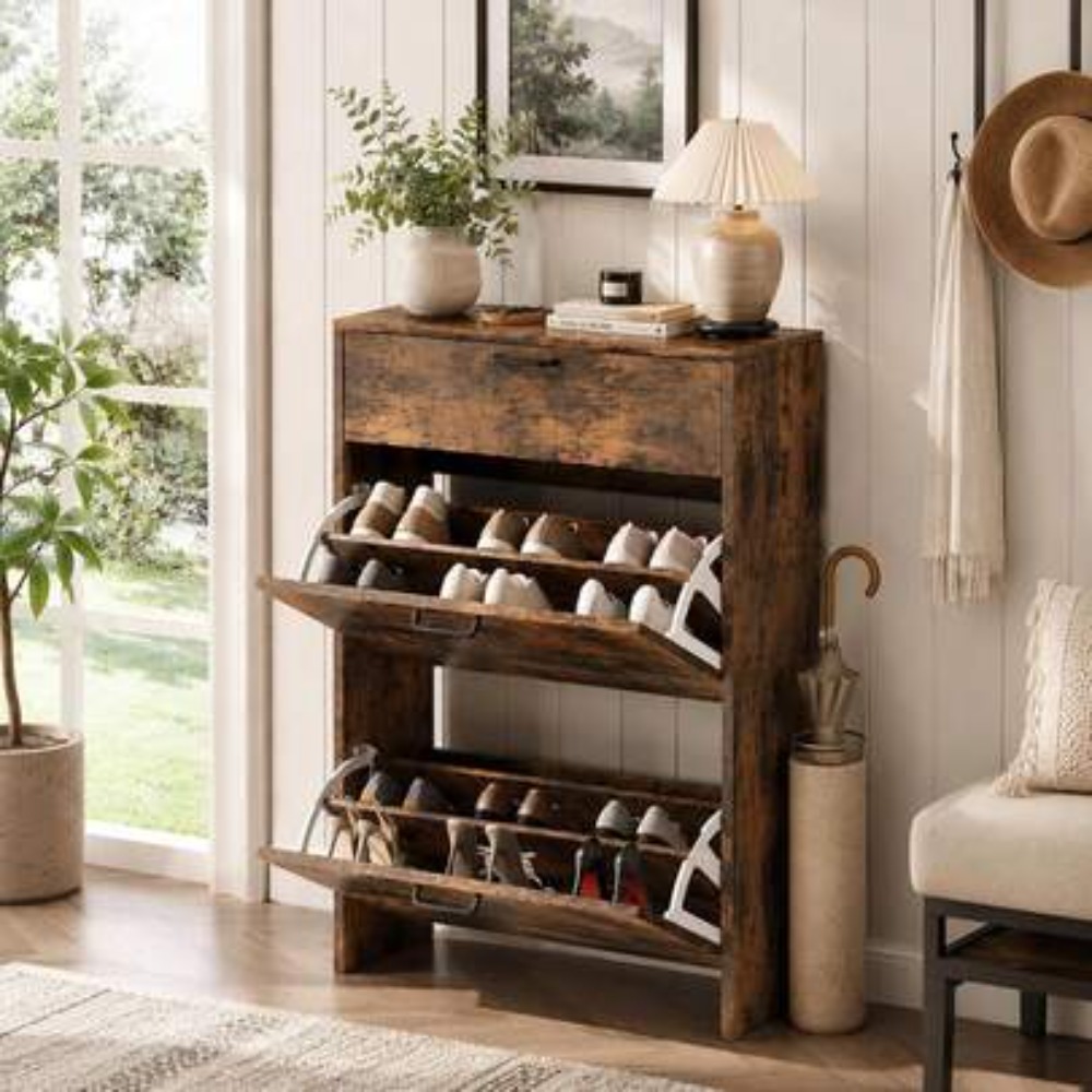 Shoe Rack Cabinet Narrow Entryway - 현관용 좁은 신발장, 24.8인치 폭의 초슬림