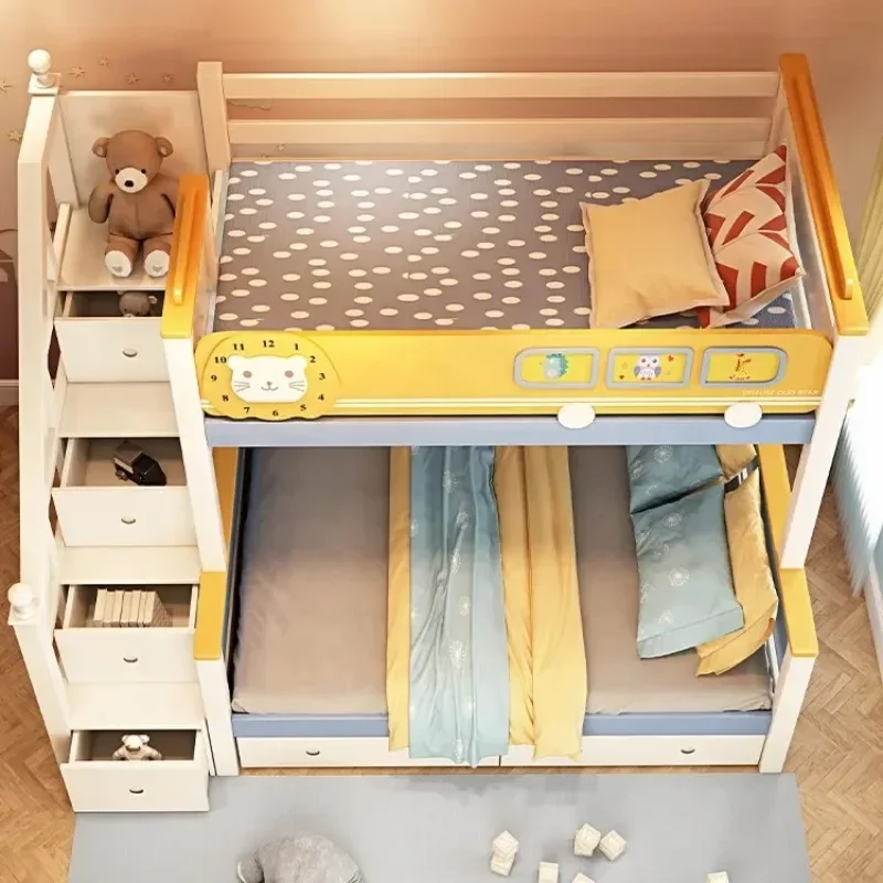 어린이용 원목 로프트 침대, 슬라이드와 계단이 있는 수 - Bunk Bed With Stairs And Slide 리뷰 및 가격