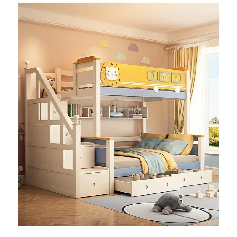 어린이용 원목 로프트 침대, 슬라이드와 계단이 있는 수 - Bunk Bed With Stairs And Slide 리뷰 및 가격