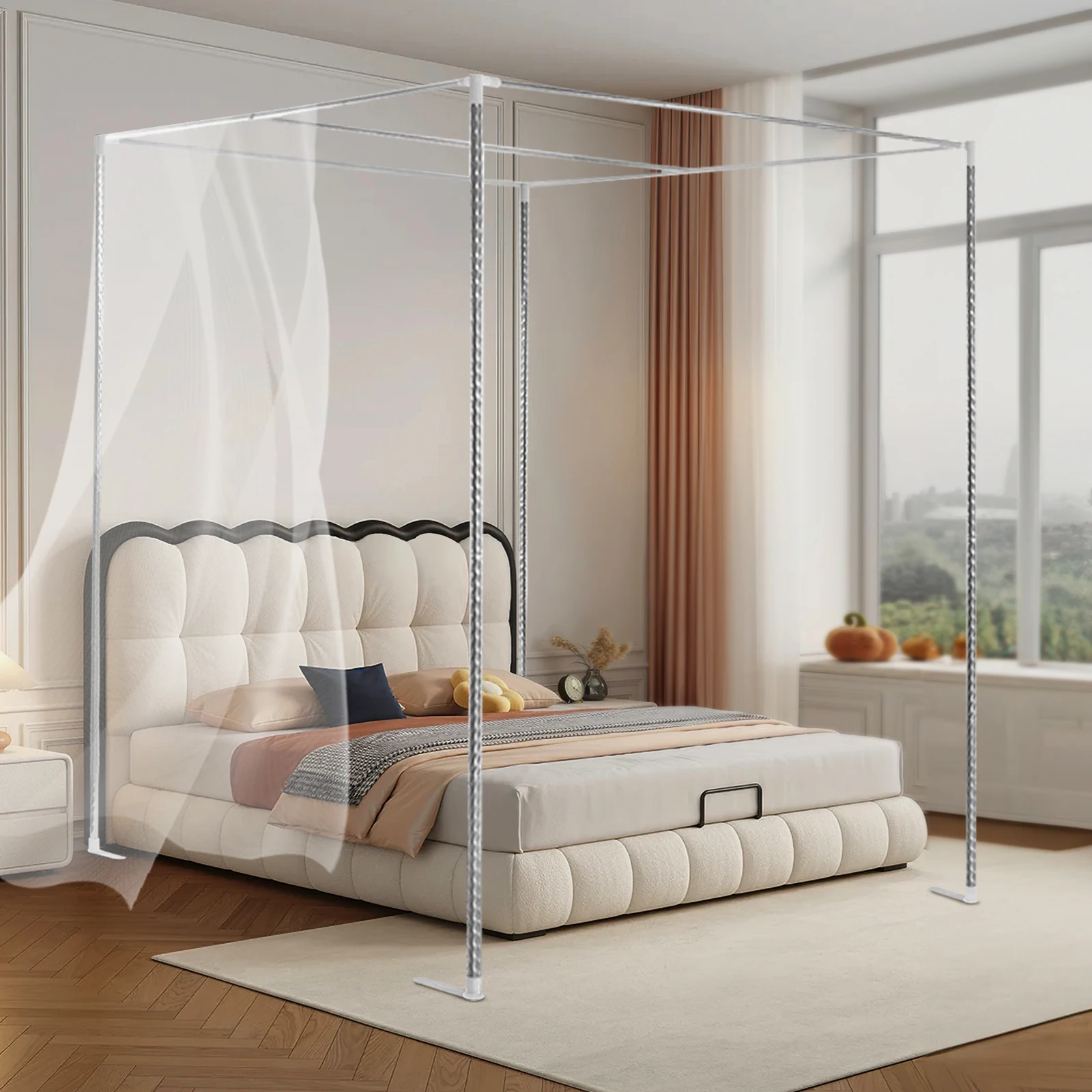 4코너 침대 캐노피 프레임 포스트, 금속 침대 4코너  - Canopy Bed Frame Metal Queen 리뷰 및 가격