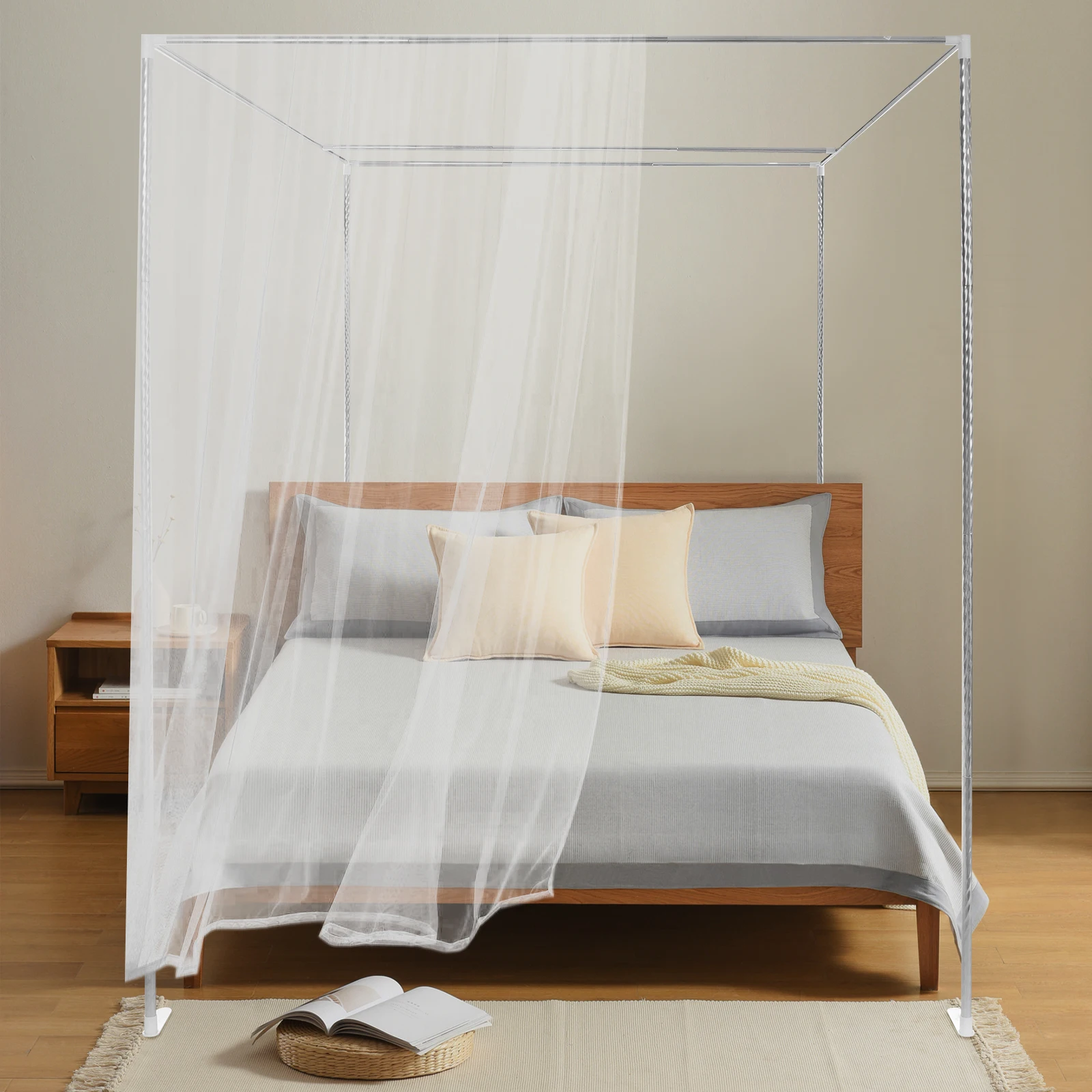 4코너 침대 캐노피 프레임 포스트, 금속 침대 4코너  - Canopy Bed Frame Metal Queen 리뷰 및 가격