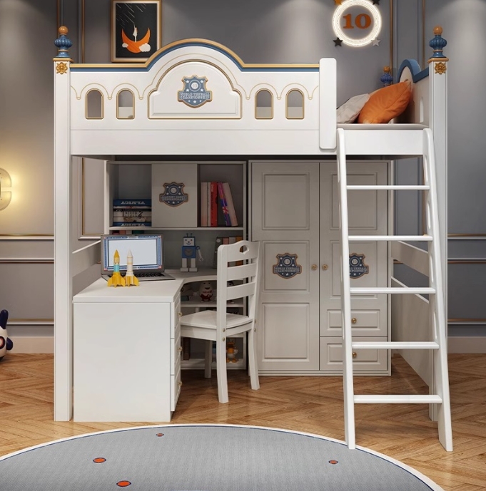 어린이 공주 방 원목 캐슬 이층 침대 디자인, 계단과  - Bunk Bed With Stairs And Slide 리뷰 및 가격