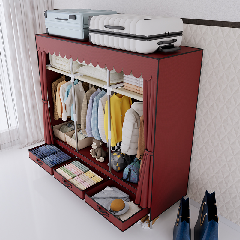 휴대용 옷장 철제 프레임 부직포 먼지 커버 3개의 행거 - Wardrobe Closet Portable Fabric Cover 리뷰 및 가격
