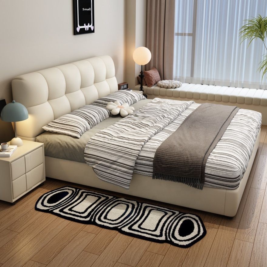 # 블랙 터프티드 가죽 수납 침대 프레임, 서랍 포함, - King Size Bed Frame With Storage Drawers 리뷰 및 가격