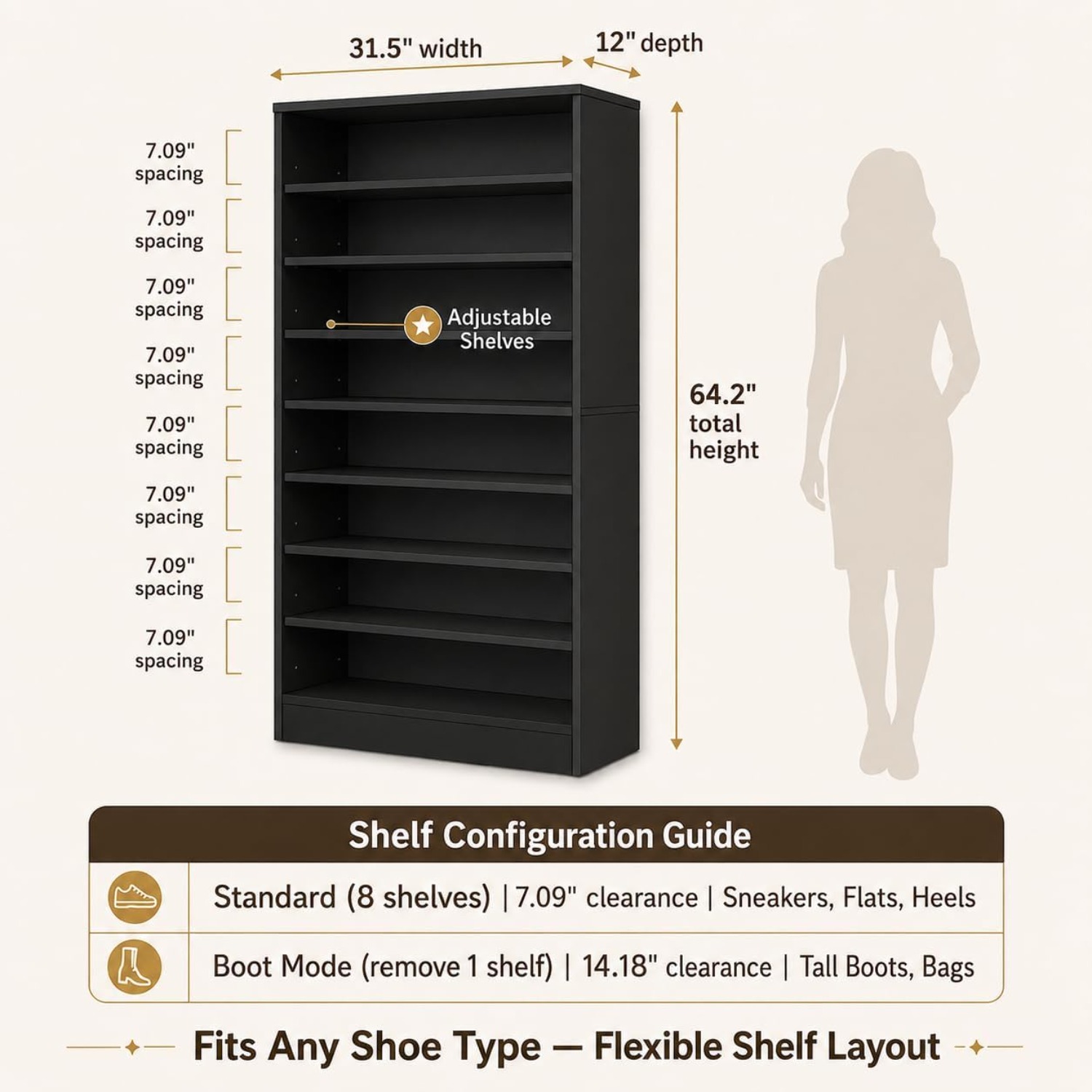 9단 높이 신발장 캐비닛(옷장 및 현관용), 블랙 |  - Shoe Rack Cabinet Narrow Entryway 리뷰 및 가격