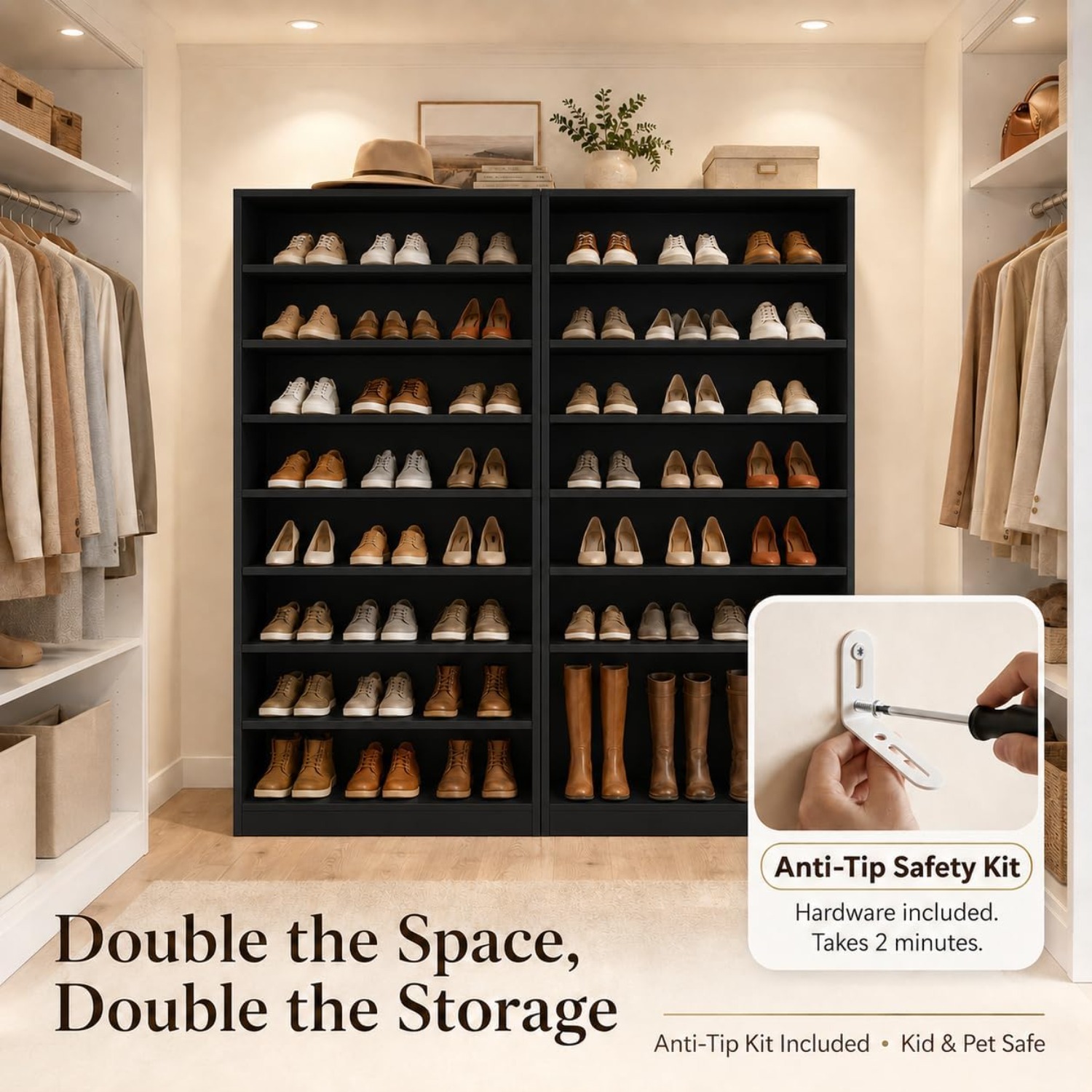 9단 높이 신발장 캐비닛(옷장 및 현관용), 블랙 |  - Shoe Rack Cabinet Narrow Entryway 리뷰 및 가격