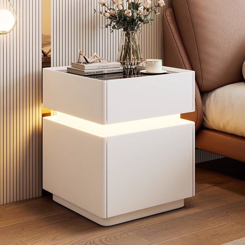 센서 조명이 있는 지능형 침대 옆 테이블, 나무 침실  - Solid Wood Nightstand 2 Drawers 리뷰 및 가격