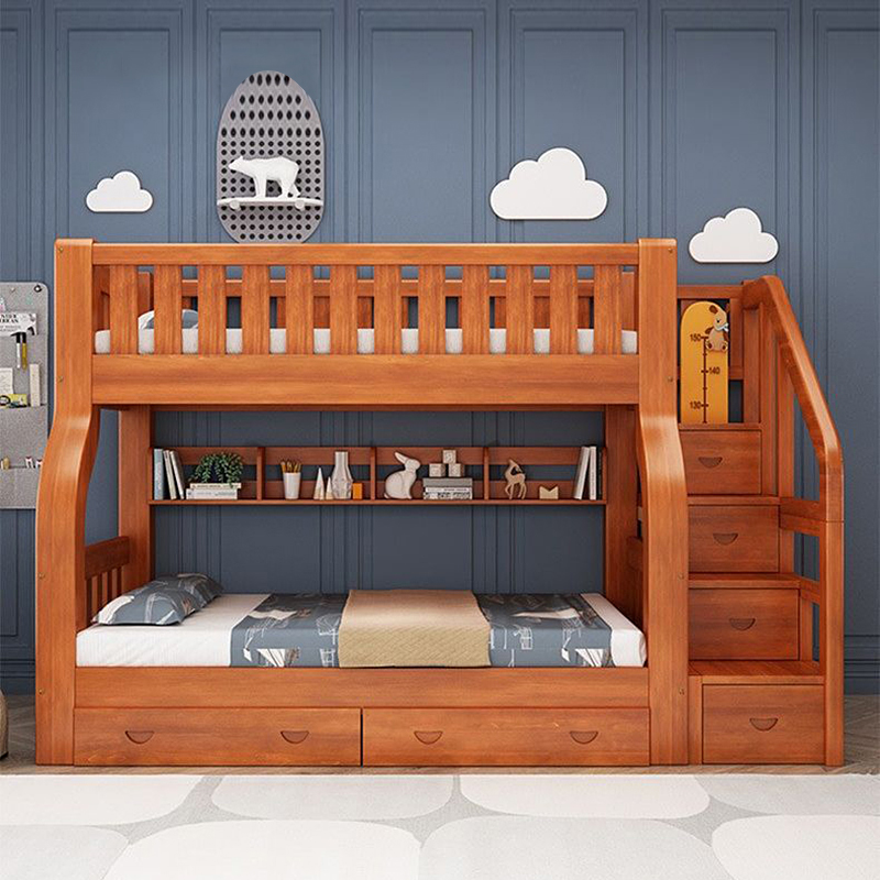 여아용 성인용 원목 프레임 더블 어린이 침대 킹사이즈  - Bunk Bed With Stairs And Slide 리뷰 및 가격