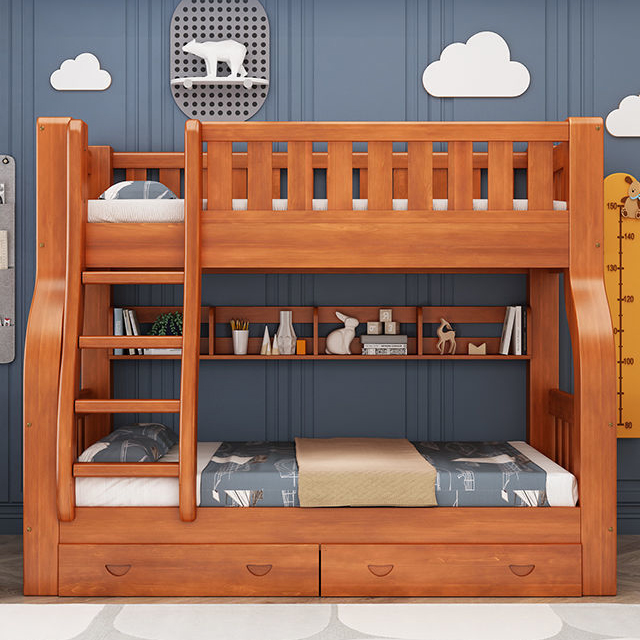 여아용 성인용 원목 프레임 더블 어린이 침대 킹사이즈  - Bunk Bed With Stairs And Slide 리뷰 및 가격