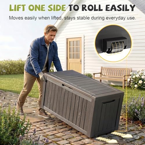 야외 방수 레진 수납 데크 박스 잠금 가능 야외 벤치  - Outdoor Furniture 리뷰 및 가격