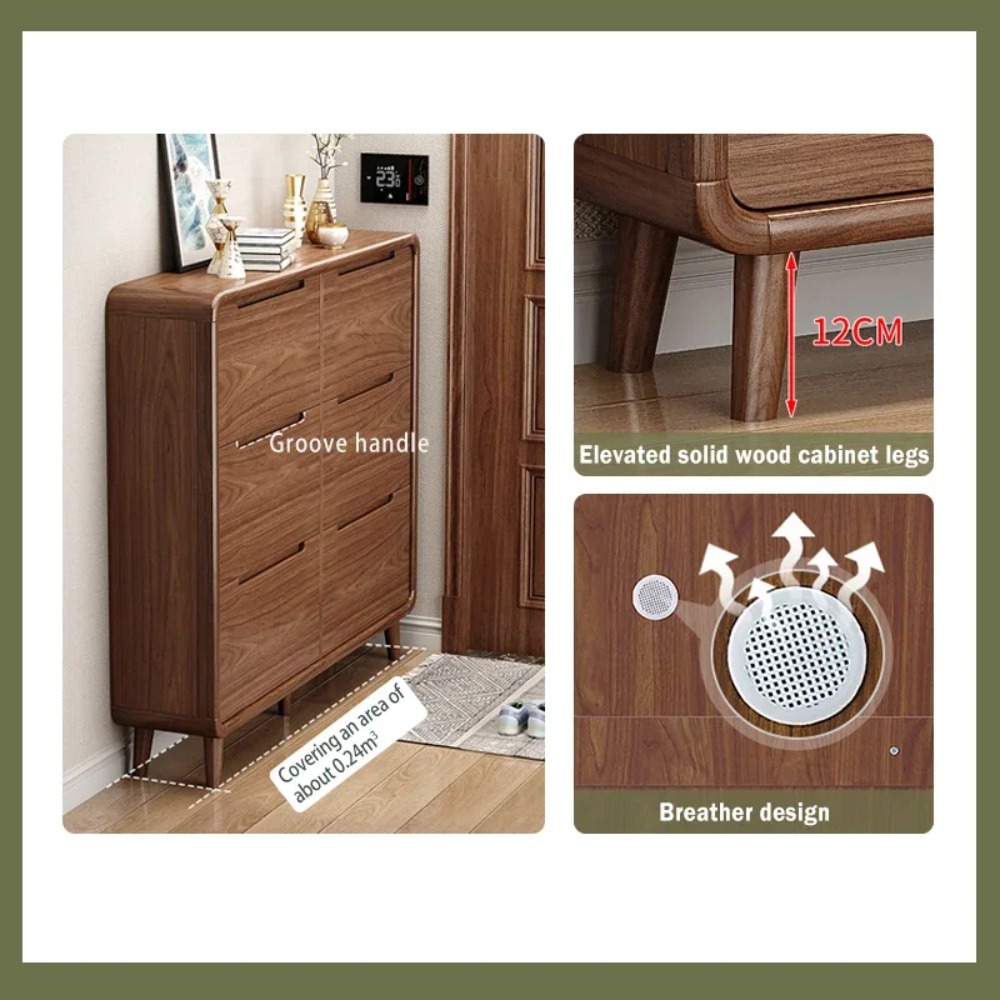 슬림 플립 도어 신발장, 루스틱 우드 현관 신발랙, 좁 - Shoe Rack Cabinet Narrow Entryway 리뷰 및 가격