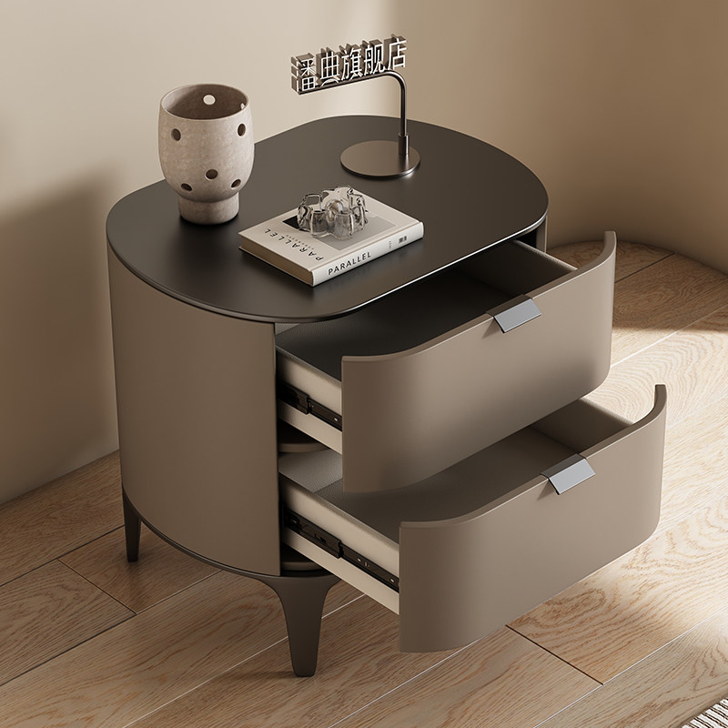 고급스러운 침실용 탁자, 마이크로파이버 가죽 가구, 원 - Solid Wood Nightstand 2 Drawers 리뷰 및 가격