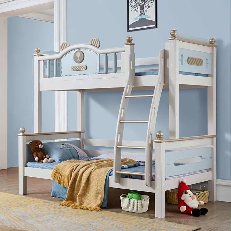 현대적인 심플 원목 다기능 이층 침대, 슬라이드 계단  - Bunk Bed With Stairs And Slide 리뷰 및 가격
