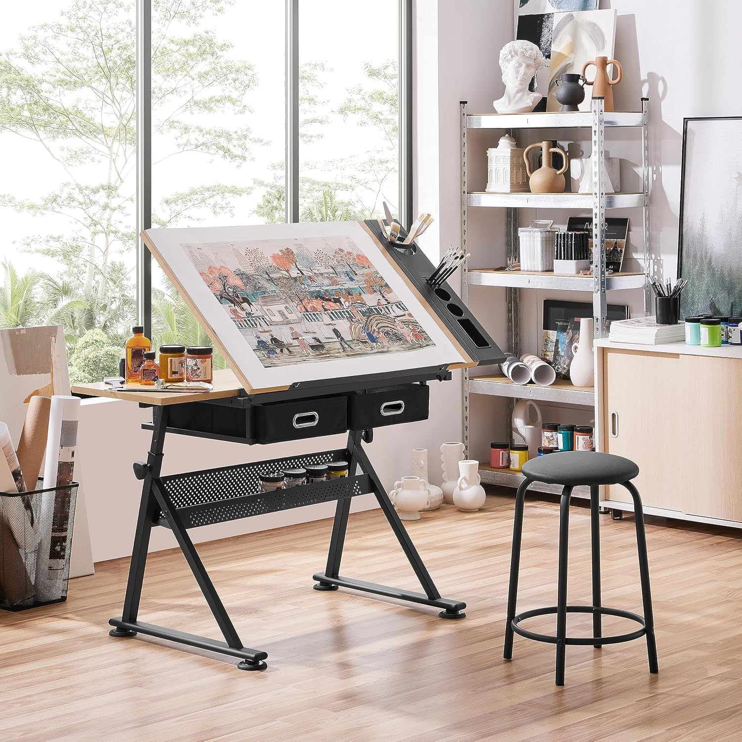조절 가능한 드래프팅 테이블 아트 데스크와 어울리는 스 - Office Furniture 리뷰 및 가격