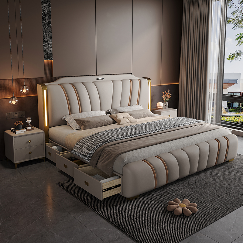 180x200CM 퀸 사이즈 원목 침대 프레임, 서랍  - King Size Bed Frame With Storage Drawers 리뷰 및 가격