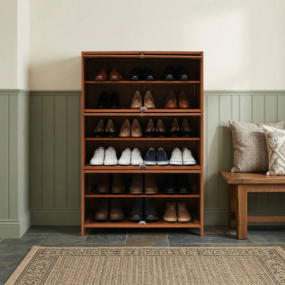 7단 신발장 수납 캐비닛, 플립 도어가 있는 독립형 정 - Shoe Rack Cabinet Narrow Entryway 리뷰 및 가격