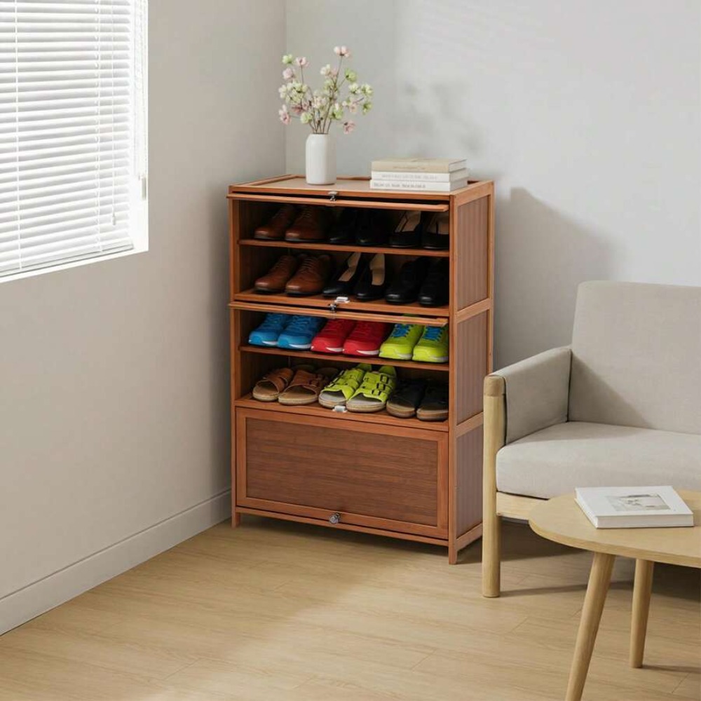 7단 신발장 수납 캐비닛, 플립 도어가 있는 독립형 정 - Shoe Rack Cabinet Narrow Entryway 리뷰 및 가격