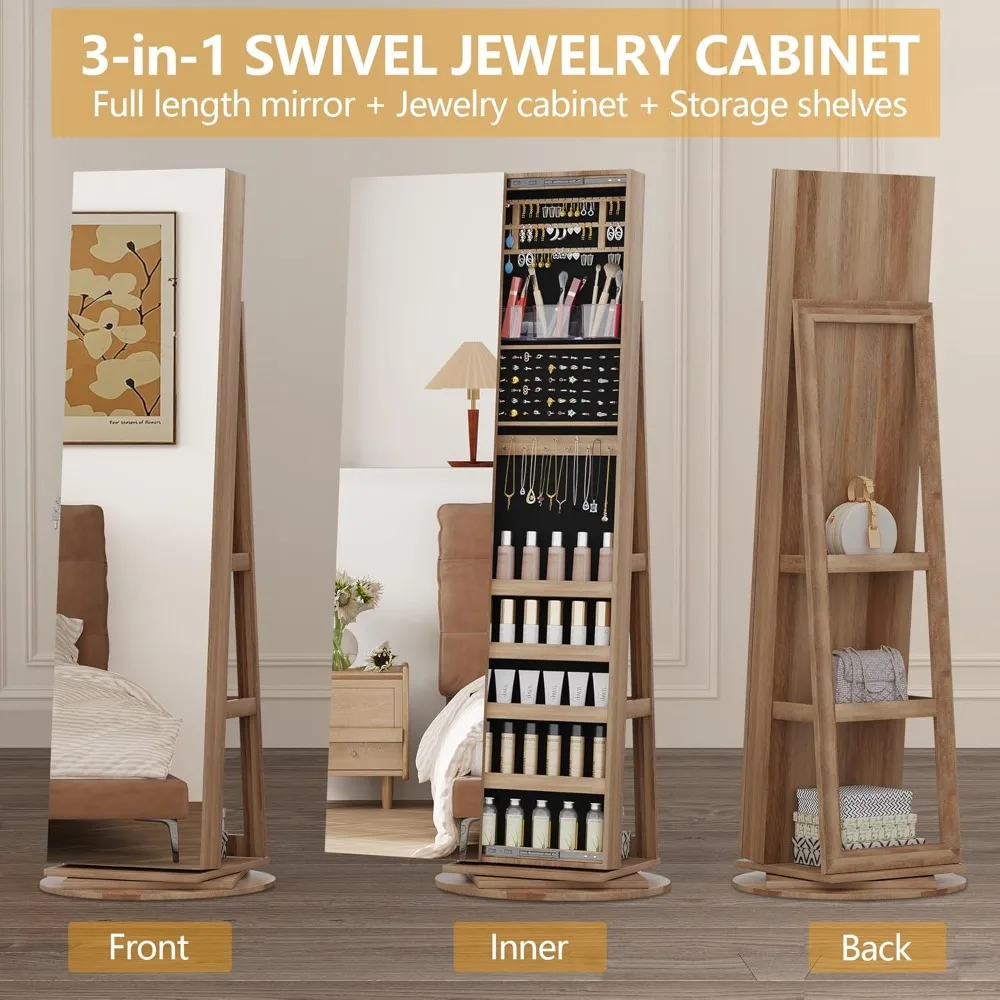 63인치 대형 보석함 정리함, 잠금 가능한 거울과 보석 - Full Length Mirror Jewelry Armoire 리뷰 및 가격