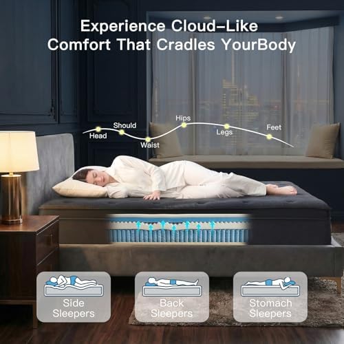 12인치 퀸 매트리스, 메모리폼 & 포켓 스프링이 포함 - Memory Foam Mattress In A Box Queen 리뷰 및 가격
