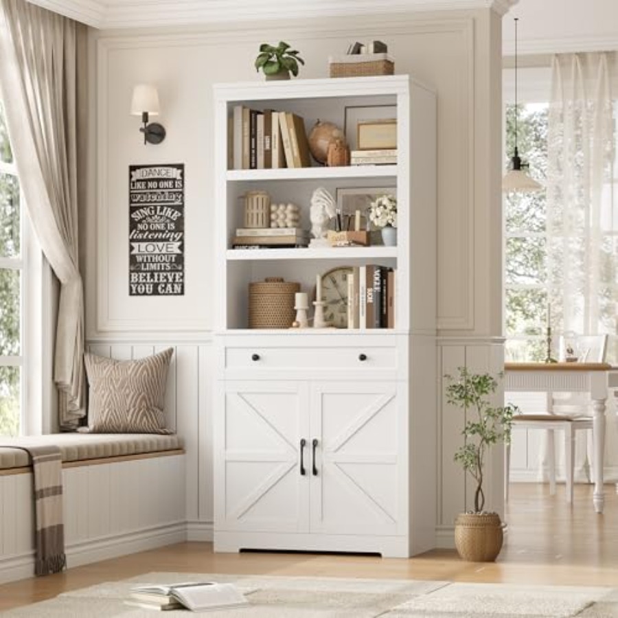 거실용 수납 공간이 있는 72H 책장, 에스프레소 브라 - Storage 리뷰 및 가격