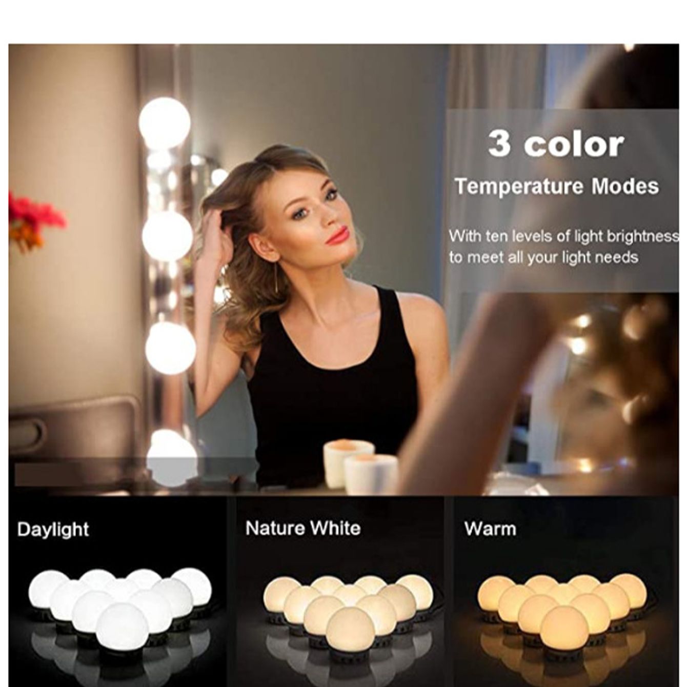 LED 메이크업 거울 전구 USB 충전 화장대 메이크업 - Dressing Table Vanity With Lighted Mirror 리뷰 및 가격