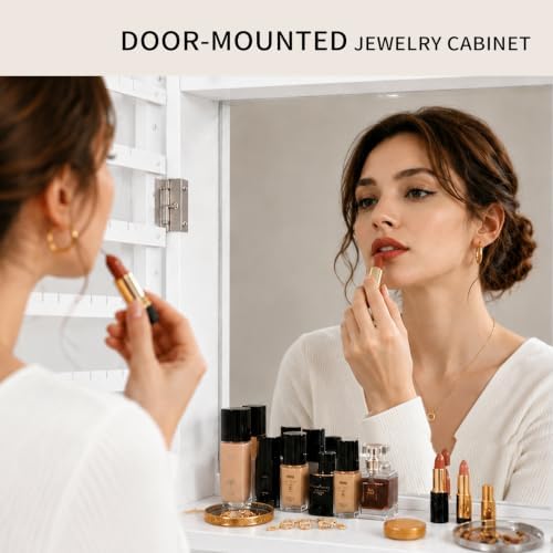 잠금 가능 보석함 정리함(전신 거울 포함), 6개 자동 - Full Length Mirror Jewelry Armoire 리뷰 및 가격