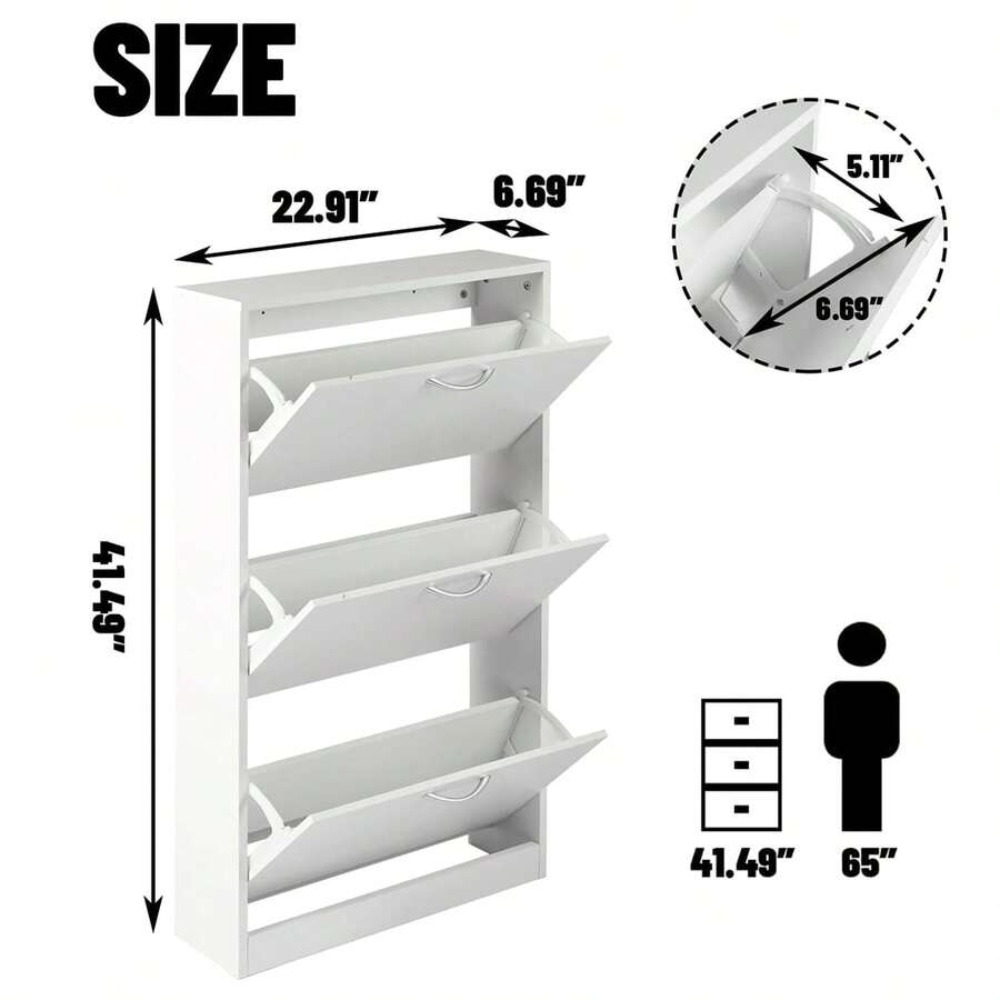 현관용 신발장, 좁은 공간용 신발 수납장, 3개의 플립 - Shoe Rack Cabinet Narrow Entryway 리뷰 및 가격