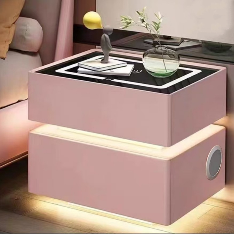 모던 스타일 단단한 나무 침대 옆 테이블, 무선 충전, - Solid Wood Nightstand 2 Drawers 리뷰 및 가격