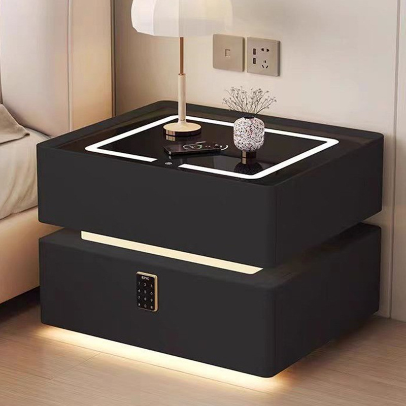모던 스타일 단단한 나무 침대 옆 테이블, 무선 충전, - Solid Wood Nightstand 2 Drawers 리뷰 및 가격