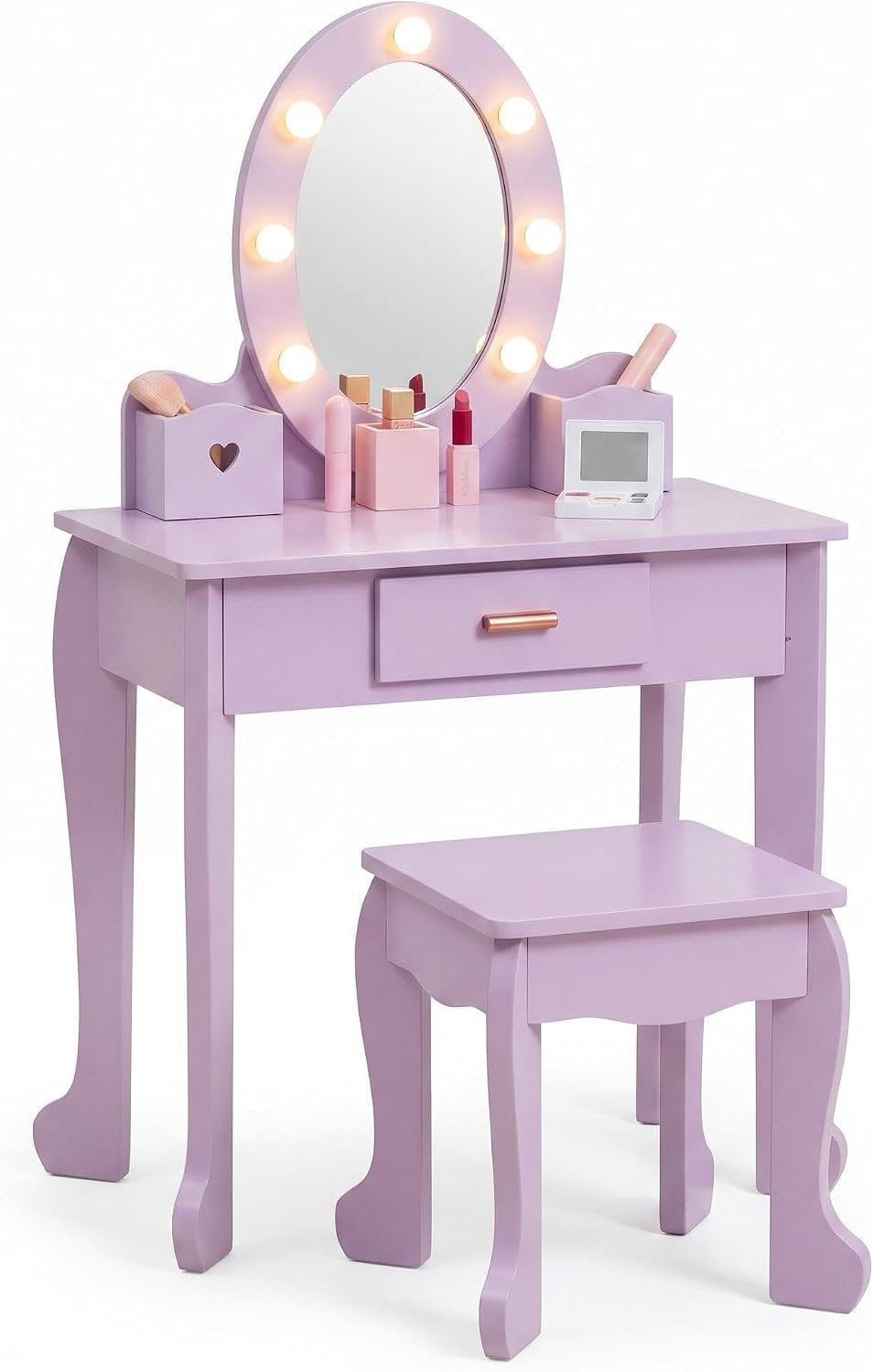 어린이 화장대 세트(조명&거울 포함), 서랍&수납함 2 - Dressing Table Vanity With Lighted Mirror 리뷰 및 가격