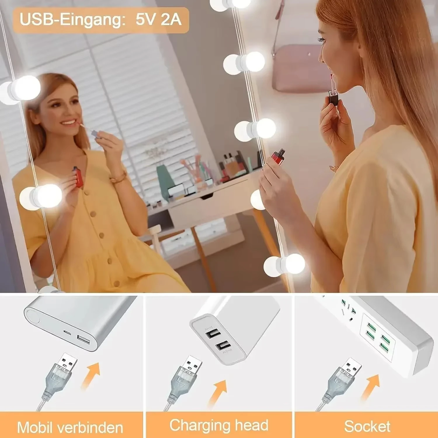 할리우드 화장대 조명 키트 (10/12개 디밍 가능 전 - Dressing Table Vanity With Lighted Mirror 리뷰 및 가격