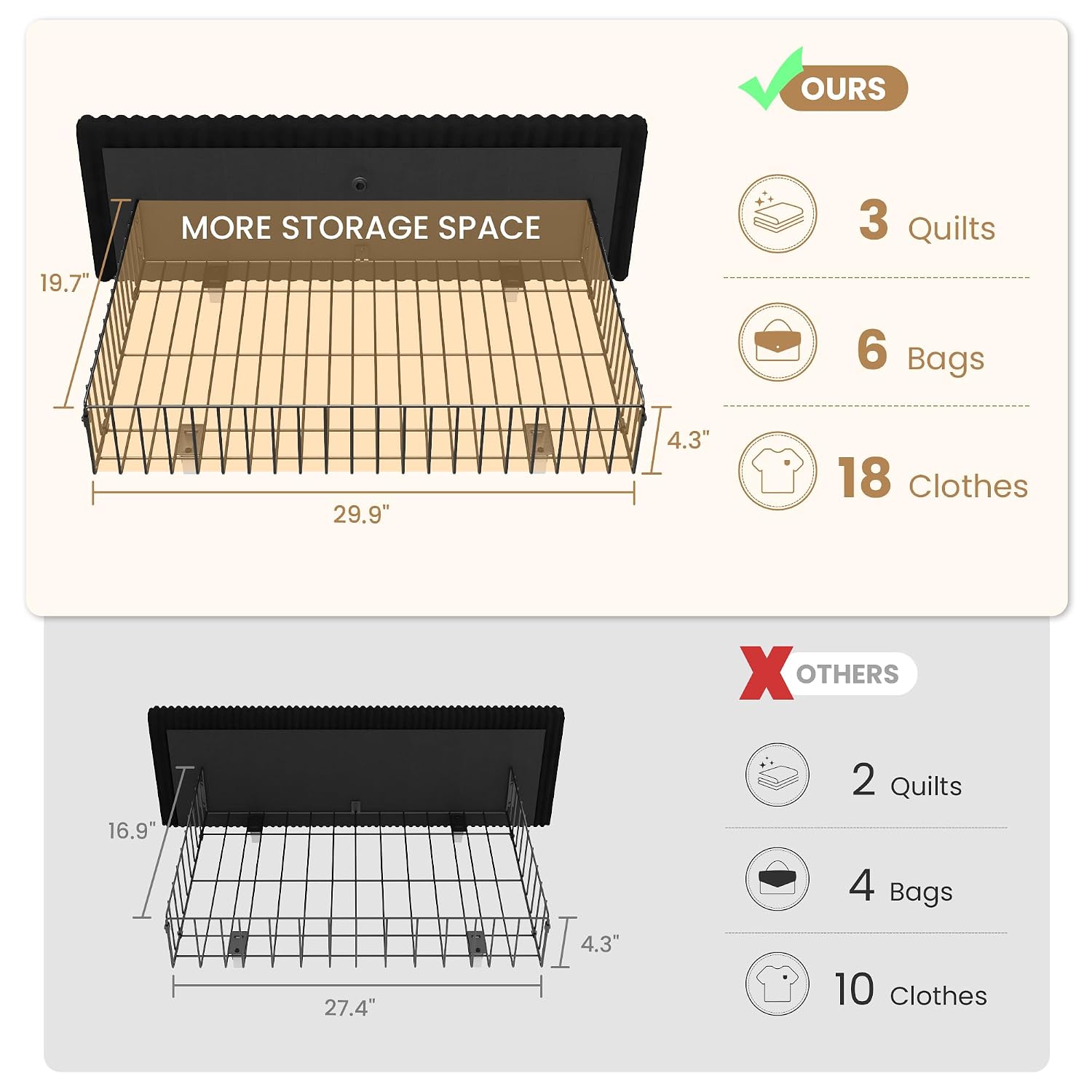 킹사이즈 침대 프레임, 대형 수납 서랍 4개 포함, 블 - King Size Bed Frame With Storage Drawers 리뷰 및 가격