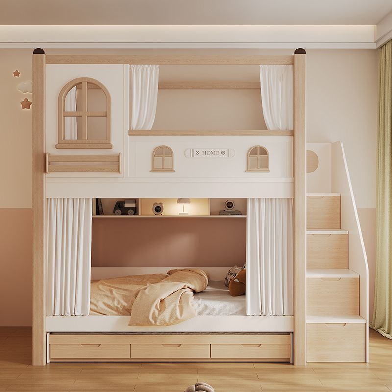 슬라이드와 수납 계단이 있는 어린이 이층 침대, 퀸 사 - Bunk Bed With Stairs And Slide 리뷰 및 가격