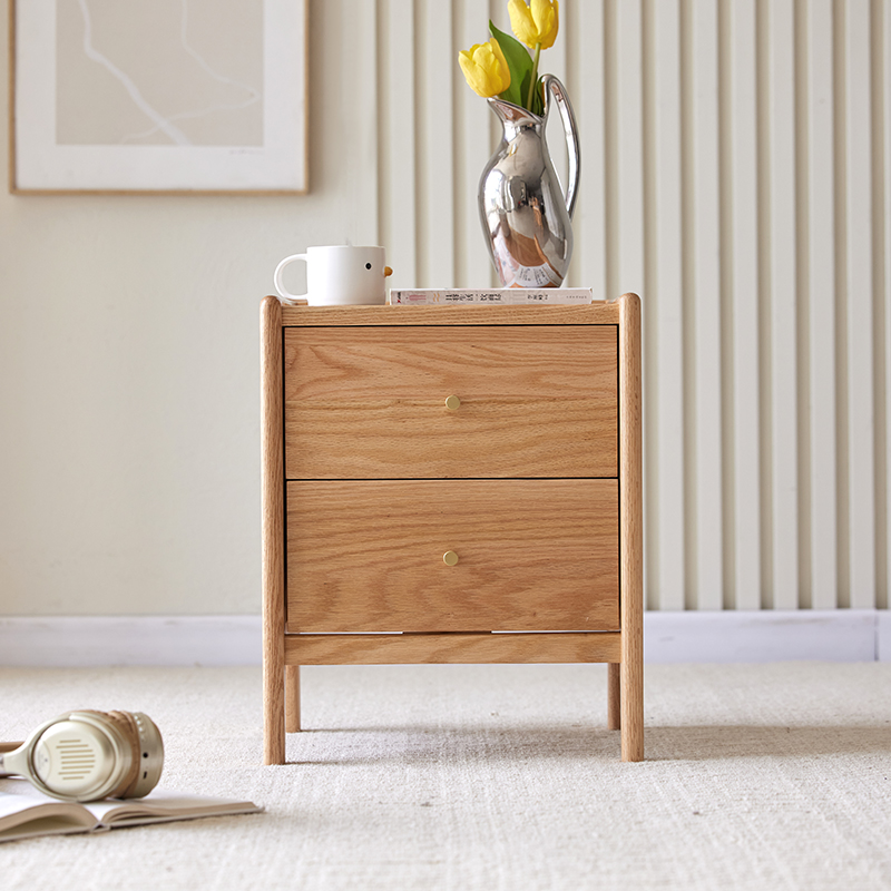 솔리드 오크 원목 침실 가구 북유럽 스타일 협탁 2서랍 - Solid Wood Nightstand 2 Drawers 리뷰 및 가격