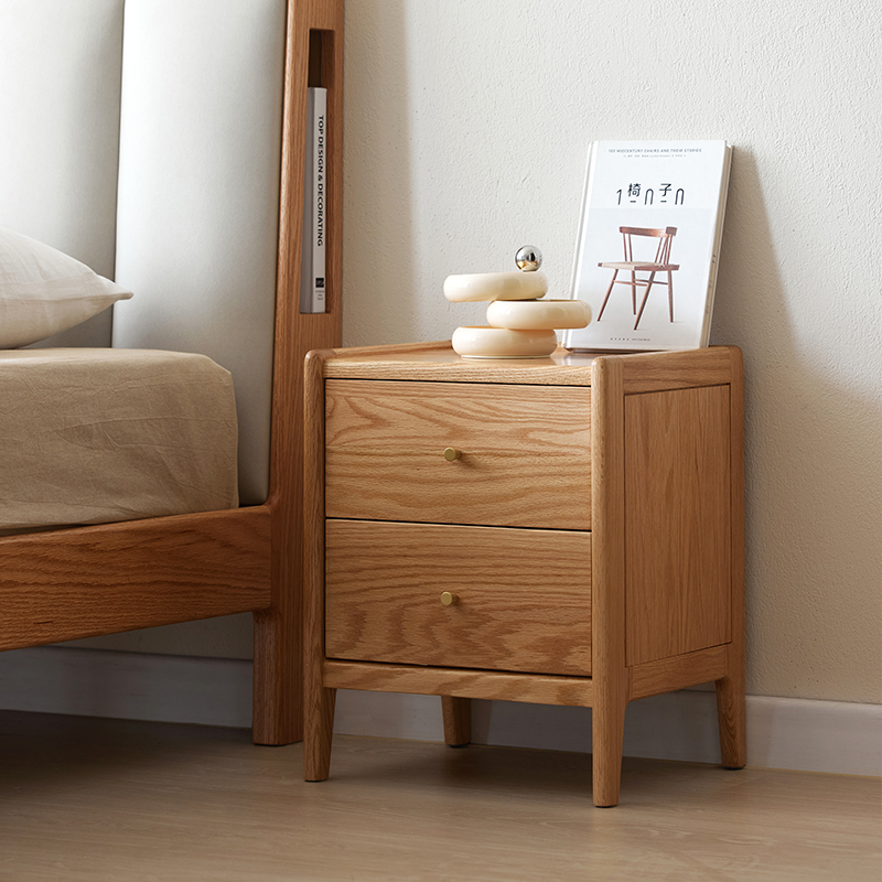 솔리드 오크 원목 침실 가구 북유럽 스타일 협탁 2서랍 - Solid Wood Nightstand 2 Drawers 리뷰 및 가격